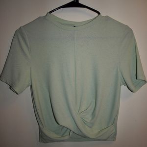 Front tie ribbed crop top